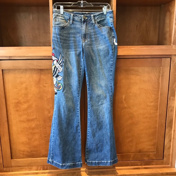 LAID-BACK VIBES🔥 SKULL & EAGLE LOW WAIST STRETCH JEANS - Picture 9 of 14